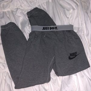 Grey Nike joggers
